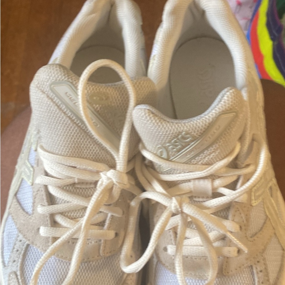 Asics Women's Cream and White Sneakers